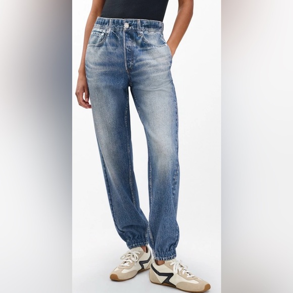 Rag & Bone Miramar Faux Denim Joggers, Elastic Waist & Cuffs | Small - Picture 2 of 14